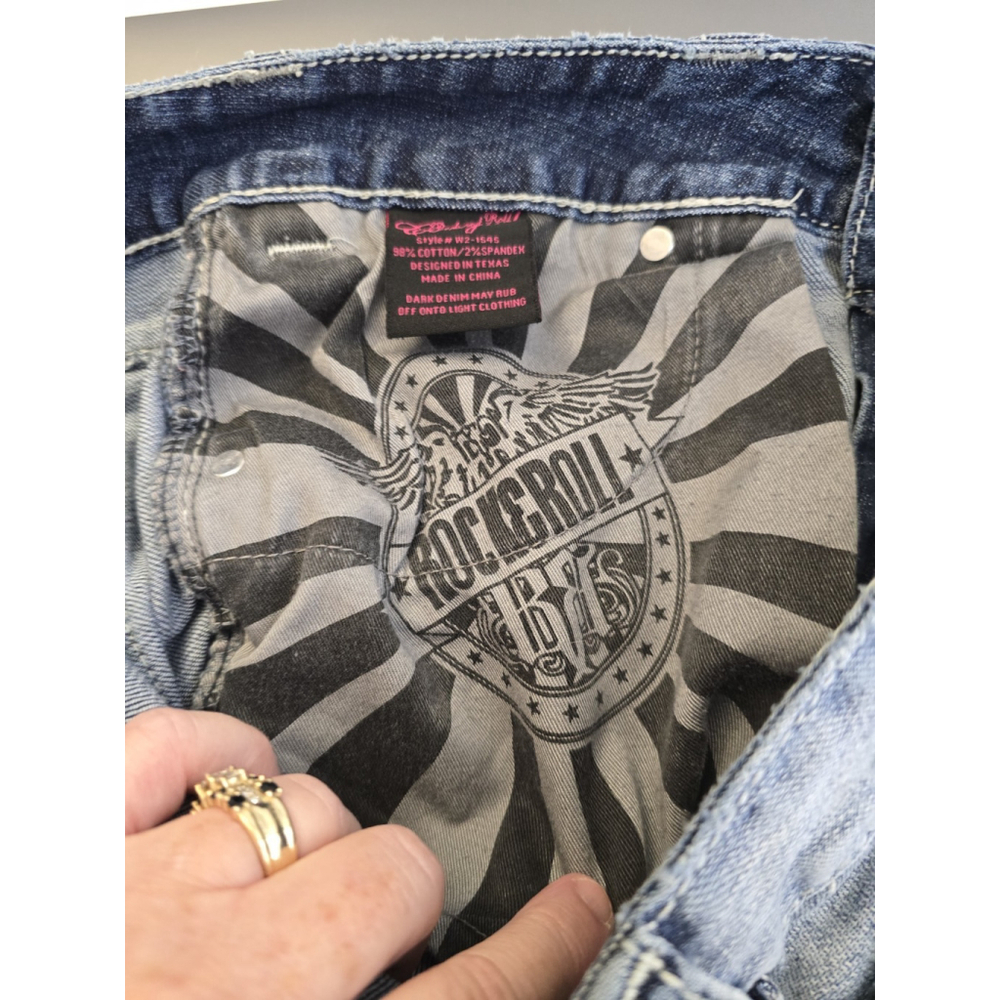 Rock And Roll Cowgirl Boyfriend Denim Jeans. Cot/span. Ladies Size 30x32 - Picture 14 of 14